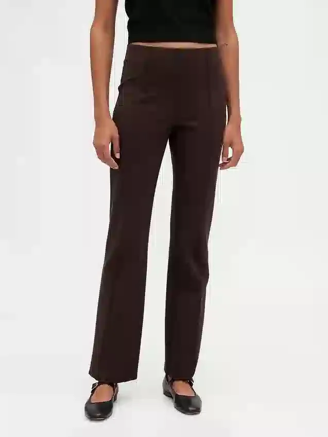 High Rise Double Knit Boot Pants