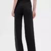 High Rise Double Knit Wide-Leg Pants