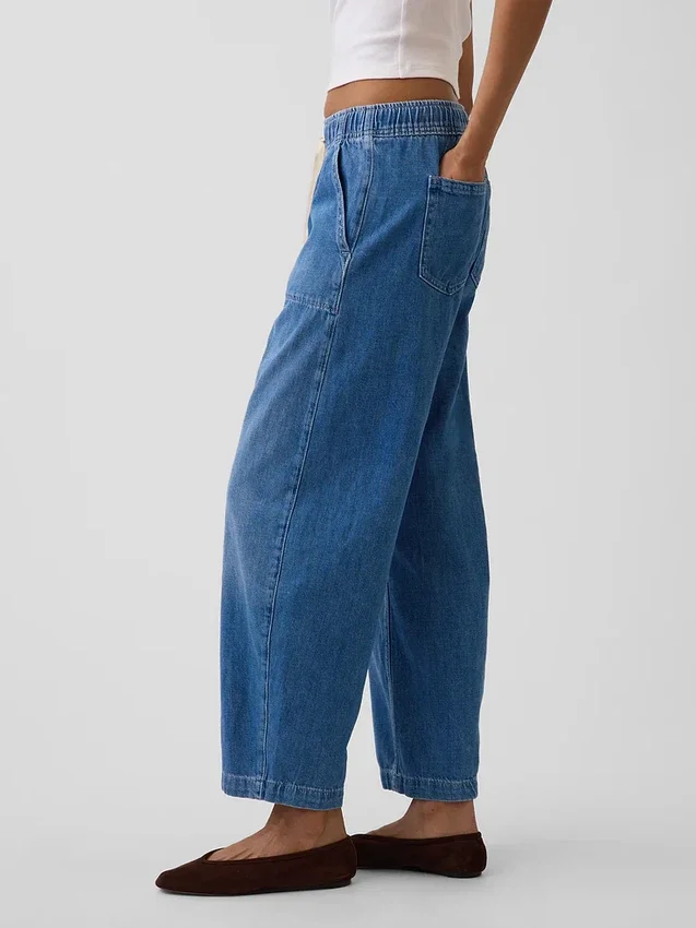 High Rise Easy Barrel Jeans