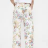 High Rise Floral Barrel Jeans