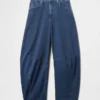 High Rise Knit Horseshoe Jeans