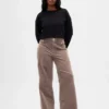 High Rise Stride Corduroy Wide-Leg Pants