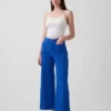 High Rise Stride Wide-Leg Ankle Jeans