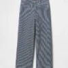 High Rise Stride Wide-Leg Ankle Jeans