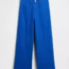 High Rise Stride Wide-Leg Ankle Jeans