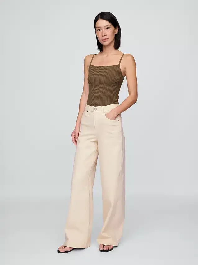 High Rise Stride Wide-Leg Jeans