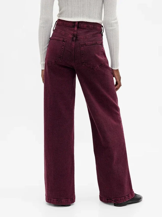 High Rise Stride Wide-Leg Jeans