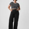 High Rise Stride Wide-Leg Jeans