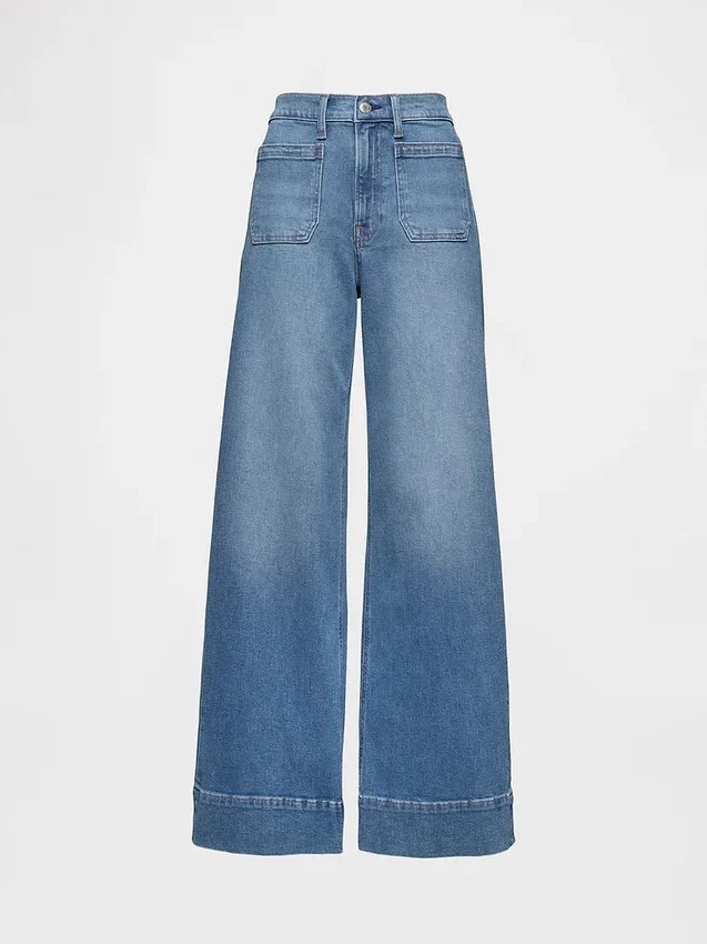 High Rise Stride Wide-Leg Jeans