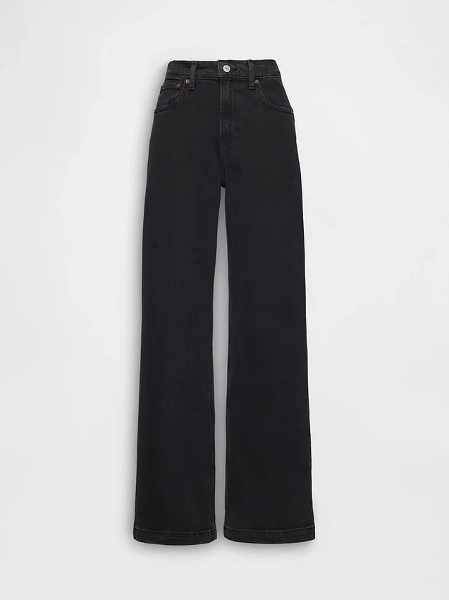 High Rise Stride Wide-Leg Jeans