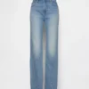 High Rise Twisted-Seam '90S Slim Straight Jeans