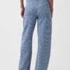 High Rise Ultrasoft Denim Stripe Barrel Jeans