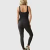Ingrid and Isabel the Long Black Maternity Active Unitard Jumpsuit
