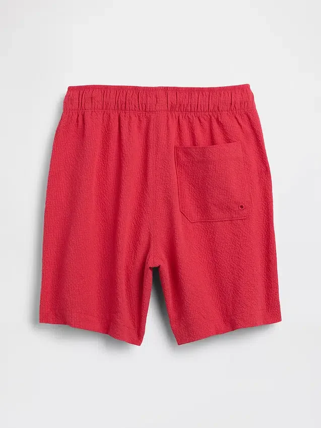 Kids 5" Seersucker Swim Trunks