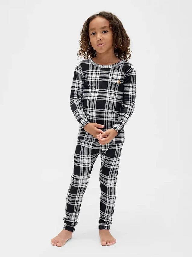 Kids & Baby Organic Brushed Cotton Holiday Pj Set