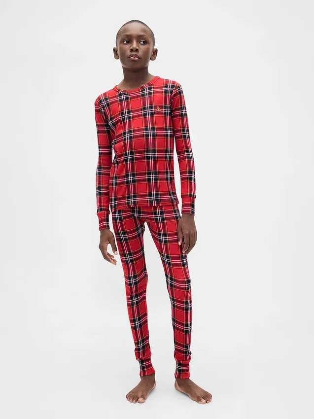 Kids & Baby Organic Brushed Cotton Holiday Pj Set