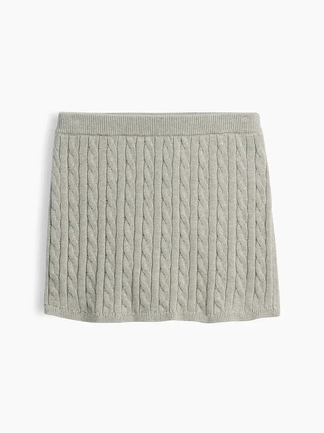 Kids Cable-Knit Sweater Skort