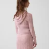 Kids Cable-Knit Sweater Zip Hoodie