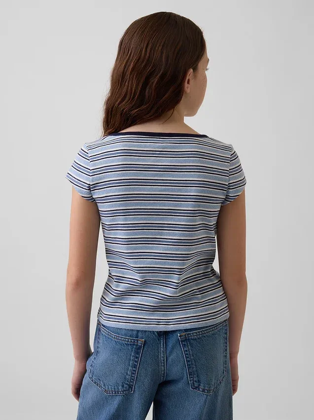 Kids Cap-Sleeve Fitted T-Shirt