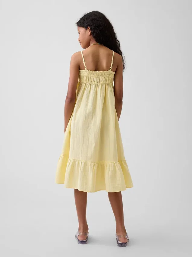 Kids Cotton Gauze Midi Dress