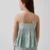Kids Cotton Gauze Tiered Tank Top