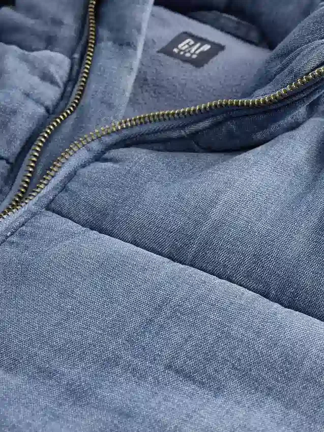 Kids Cozy-Lined Denim Puffer Jacket