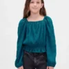 Kids Crinkle Peplum Top
