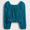 Kids Crinkle Peplum Top