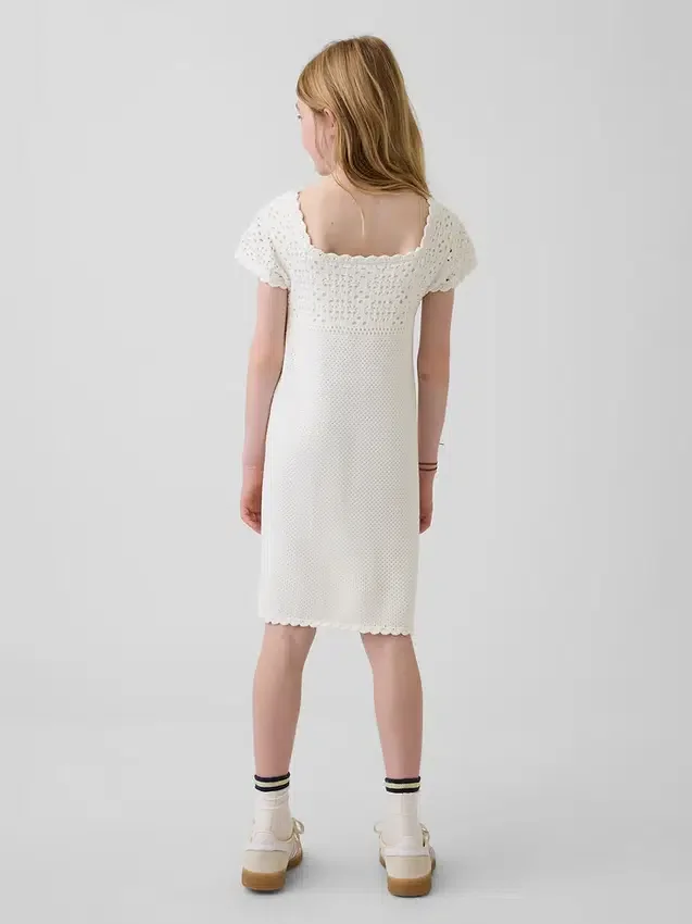 Kids Crochet Sweater Dress