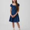 Kids Denim Drop-Waist Dress