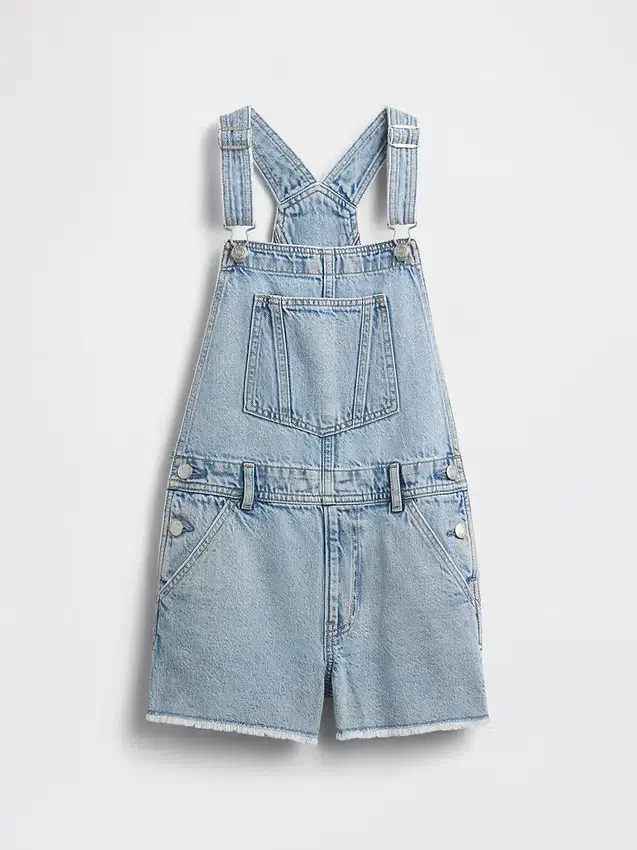 Kids Denim Loose Shortalls