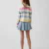 Kids Denim Pleated Mini Skirt
