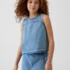 Kids Denim Shell Tank Top