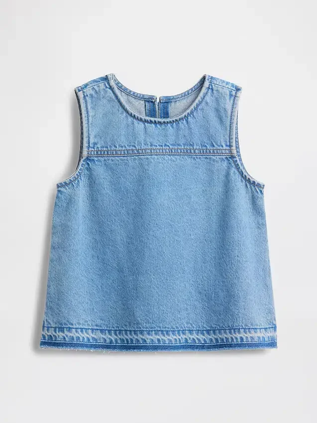 Kids Denim Shell Tank Top