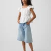 Kids Flutter-Sleeve Button-Front Top