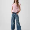 Kids Flutter-Sleeve Button-Front Top