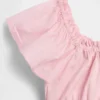 Kids Flutter-Sleeve Button-Front Top