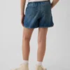 Kids High Rise Denim Easy Dolphin Shorts