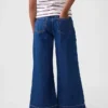 Kids High Rise Stride Wide-Leg Ankle Jeans
