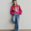 Kids High Rise Stride Wide-Leg Ankle Jeans