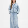 Kids Knit Denim Zip Hoodie