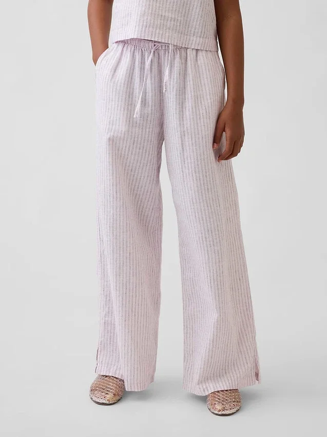 Kids Linen-Cotton Easy Wide-Leg Pants