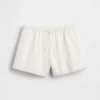 Kids Linen-Cotton Lace-Trim Easy Shorts