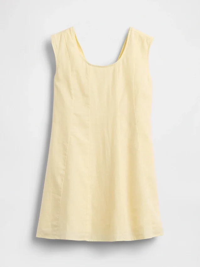 Kids Linen-Cotton Scoop Neck Dress