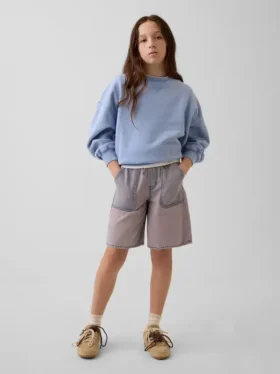 Kids Low Rise Easy Longline Denim Shorts
