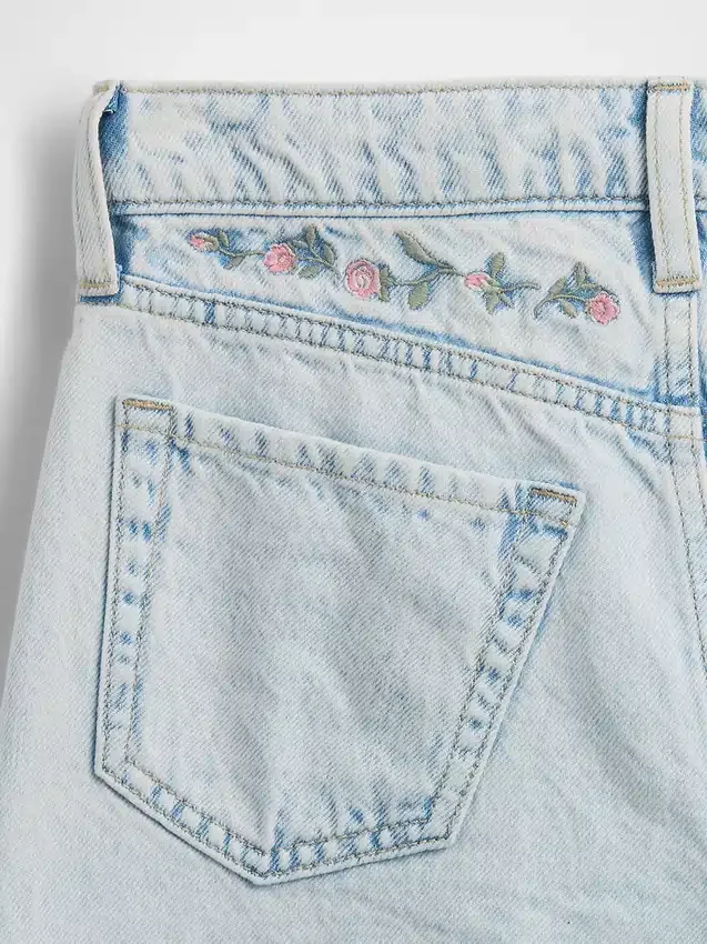 Kids Low Rise Stride Wide-Leg Jeans