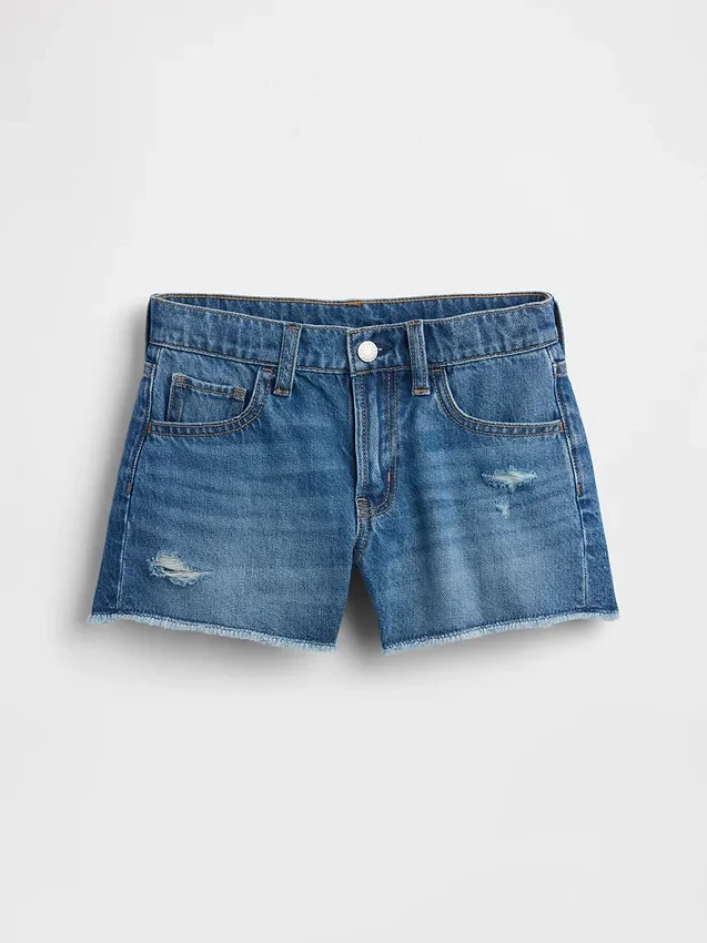 Kids Low Rise Ultrasoft Stride Denim Shorts