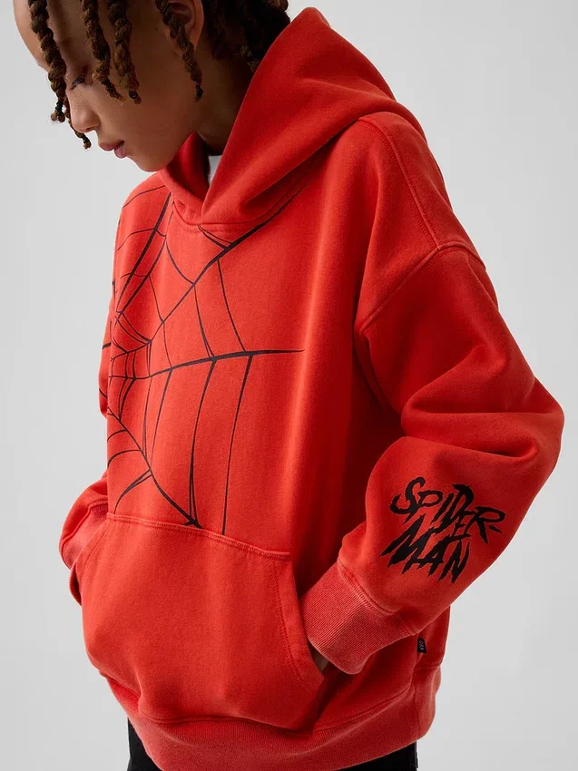 Kids Marvel Vintagesoft Spider-Man Relaxed Hoodie