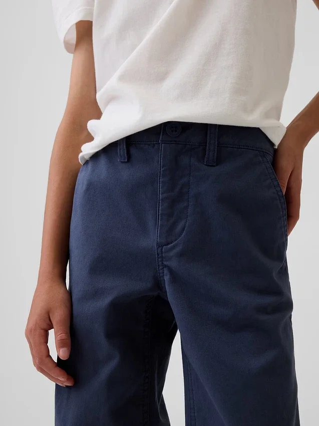 Kids Modern Uniform Relaxed Straight Khakis