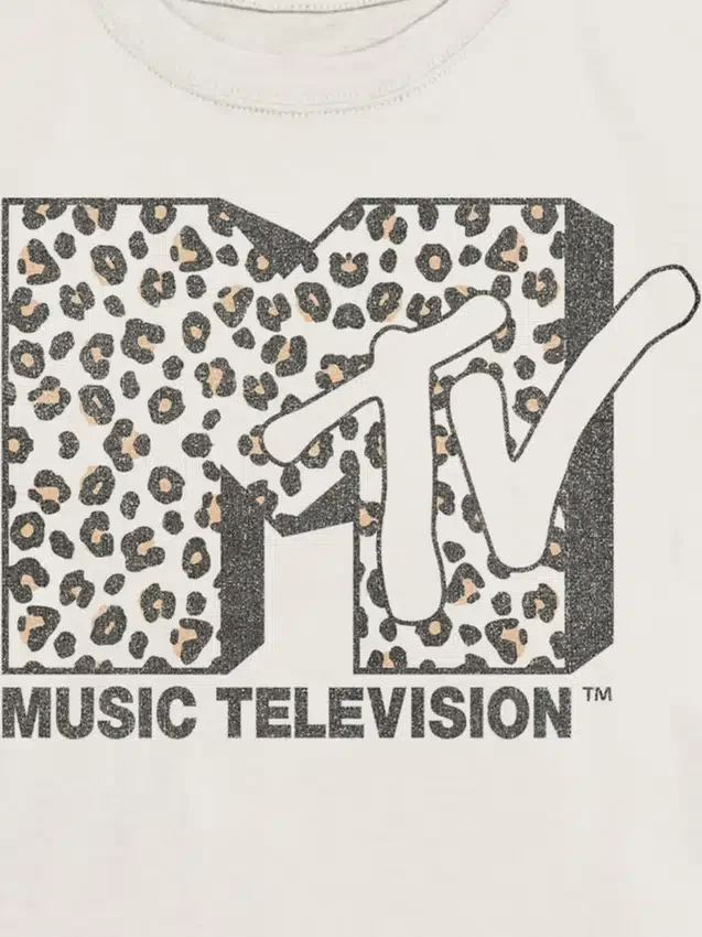 Kids Mtv Leopard Logo Graphic T-Shirt